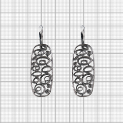 "Ратинда" серьги в серебряном покрытии из коллекции "Витраж" от Jenavi с английским замком