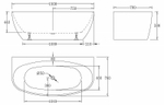 Акриловая ванна BelBagno 150x78 BB83-1500-W0 без гидромассажа