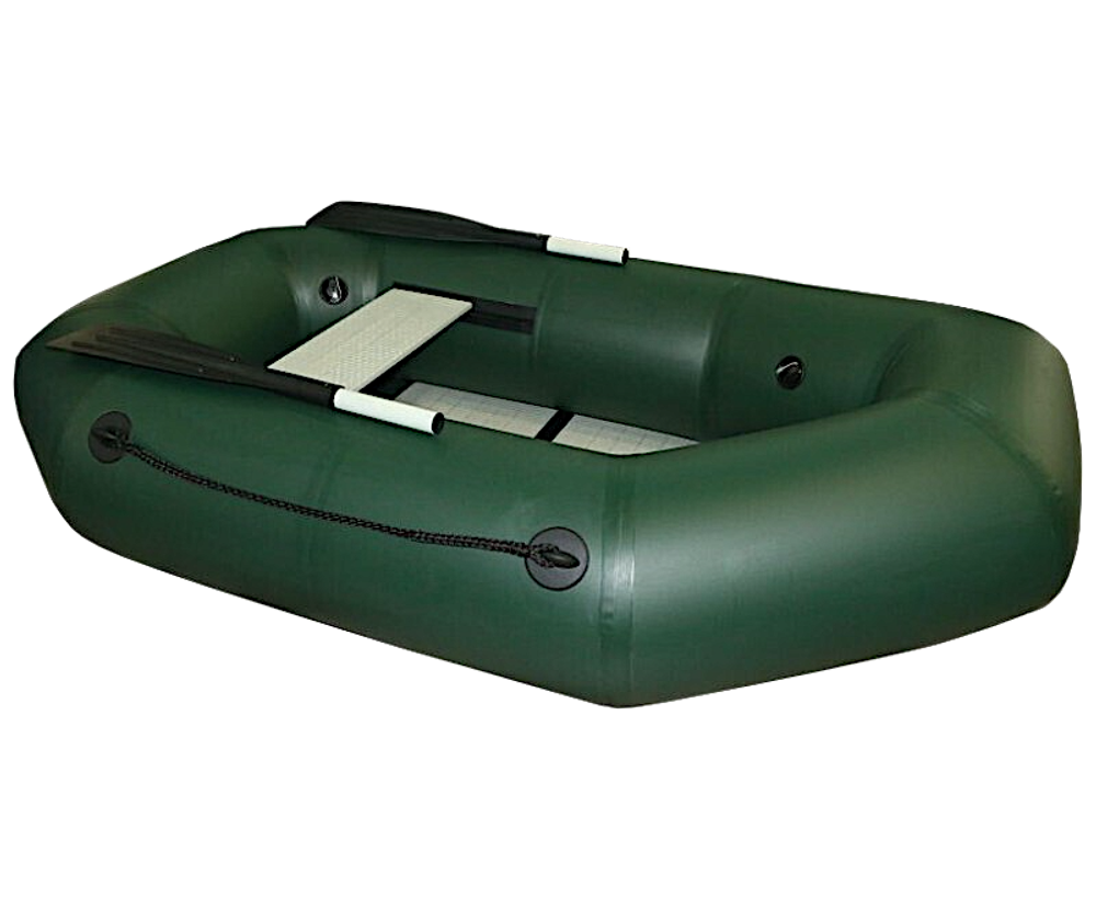Лодка ПВХ Polar Bird Чирок Гребная PB-190Т Teal со стеклокомпозитной сланью и банкой Зелёная
