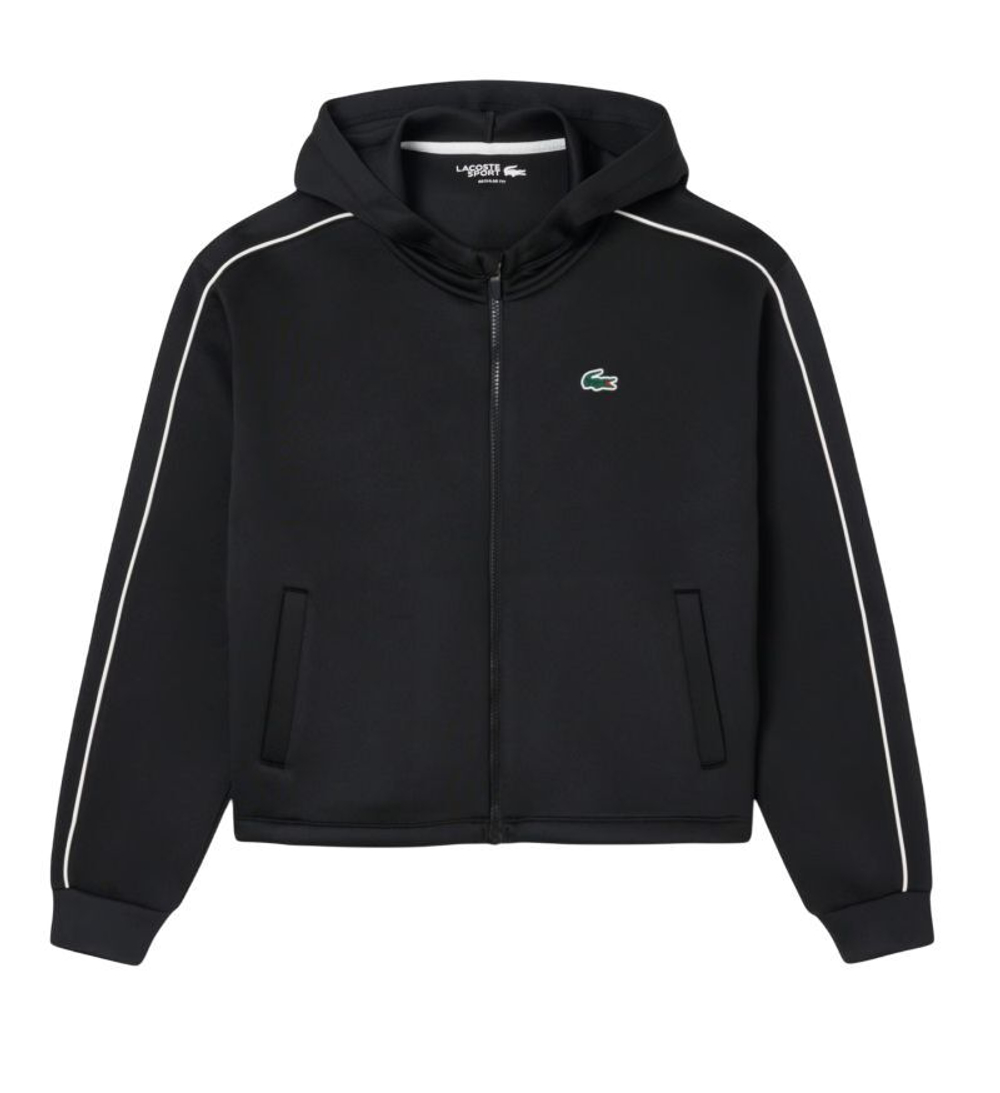 Женская теннисная куртка Lacoste Sport Ultra Dry - black/white