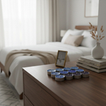 Набор ароматических свечей Selja, 12 свечей, парафин/ароматизатор черника