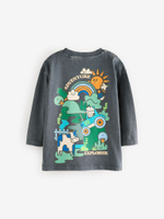 Лонгслив для мальчика Next B74-593, Темно-серый