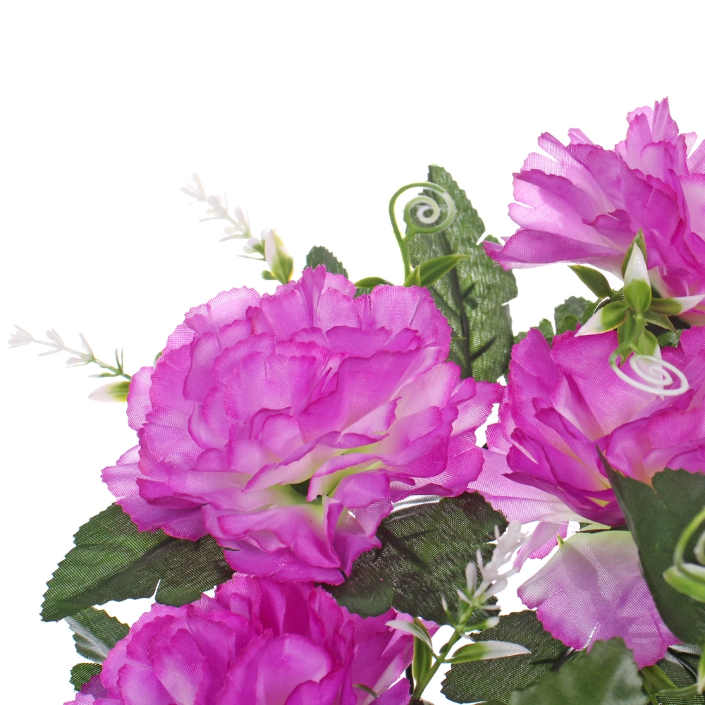 Искусственные цветы «Цветочная мелодия» Гвоздики 50см 10 цветков сиреневые