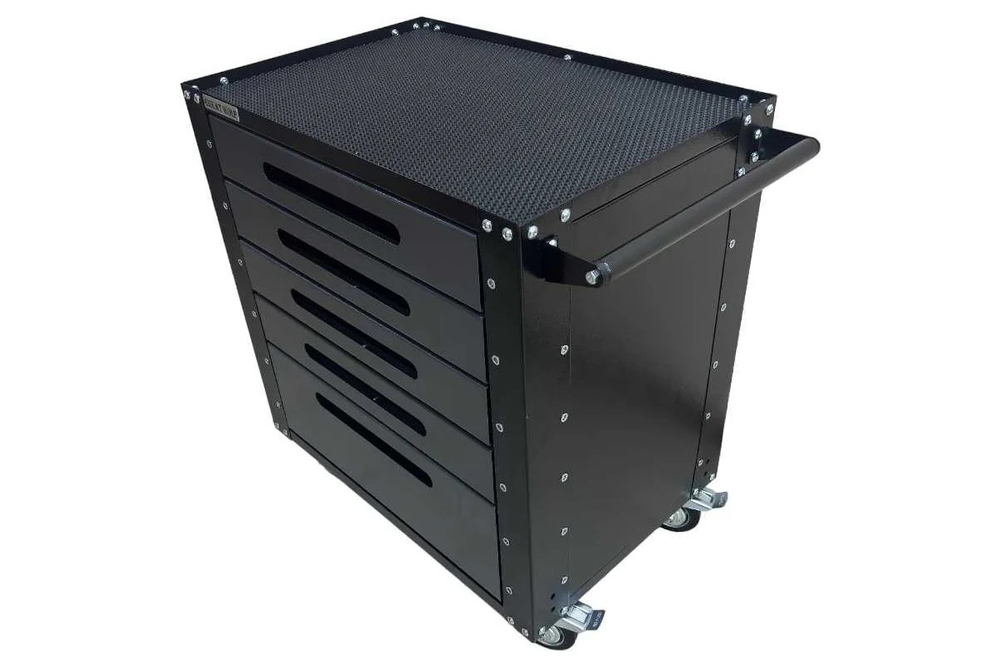 Инструментальная тележка GWT-G5, 5 ящиков, колеса с тормозом, серая, Great Wolf