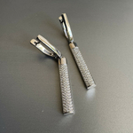 Ефимов. Золотые серьги 585-й пробы с натуральными бриллиантами "Элитный дождь"