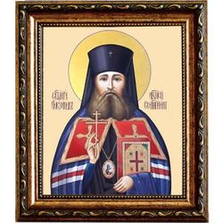 Александр (Щукин) Семипалатинский, архиепископ священномученик. Икона на холсте.