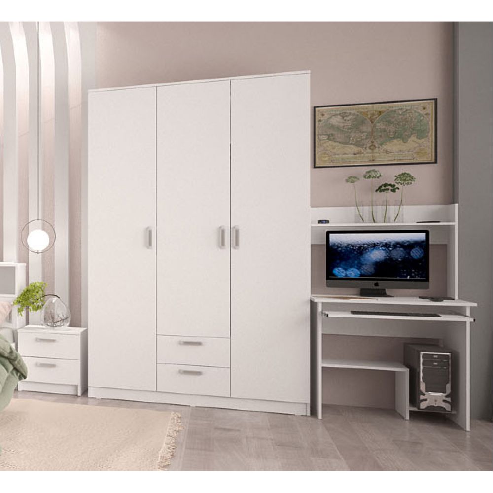 Стол компьютерный "Париж"  (белый тиснение), г. Уфа