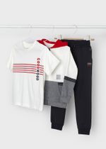 толстовка с брюками и футболкой