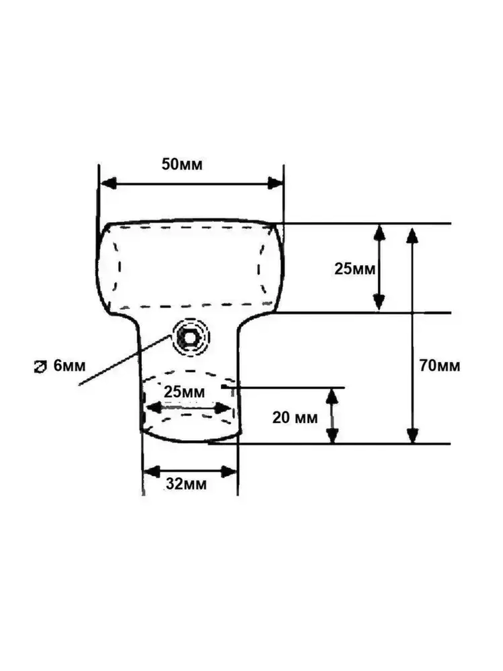 Соединитель двух труб Т-образный системы Joker 25 мм (JOK-06) - 1 шт