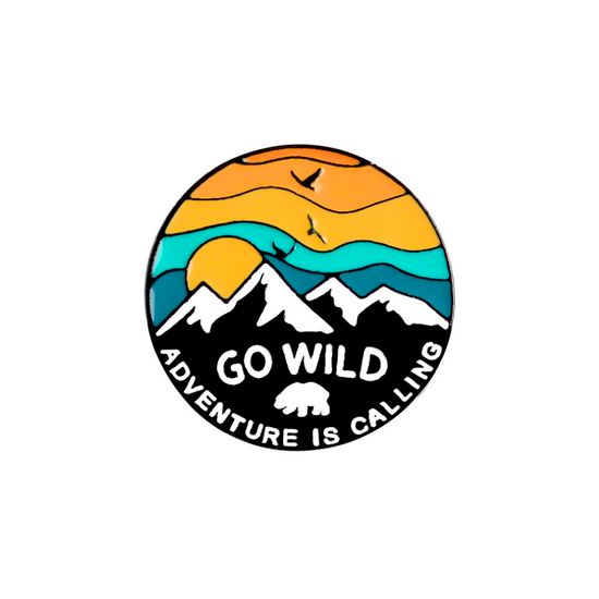 Пин на рюкзак и одежду. Go Wild