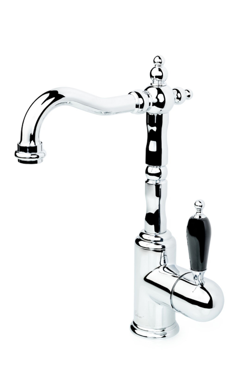 Boheme Смеситель для умывальника TRADIZIONALE CHROMO с черной керамикой