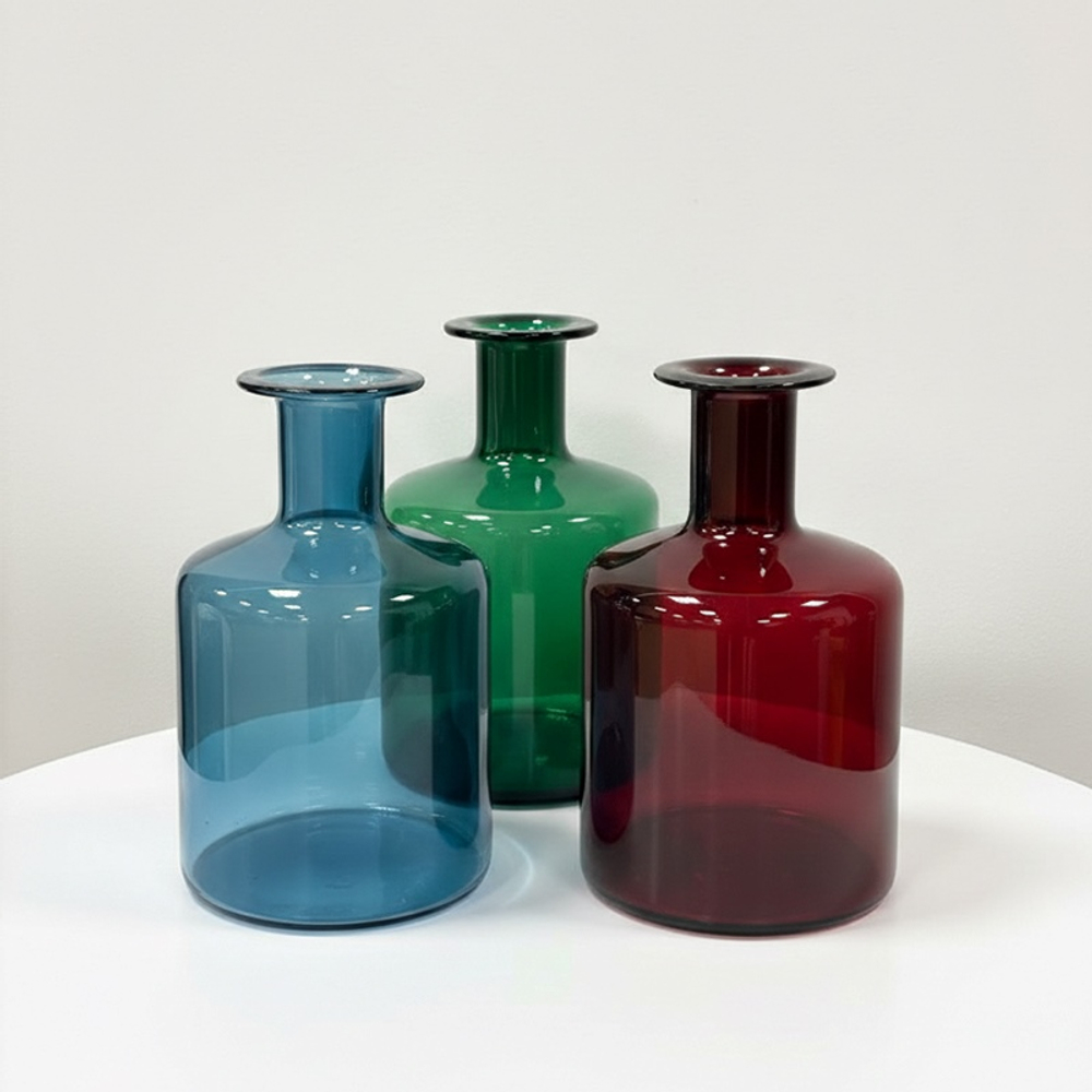 Ваза стеклянная Kanna, красный, стекло