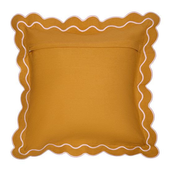 Чехол на подушку с контрастным кантом розового цвета из коллекции trendy ruffles, 40х40 см