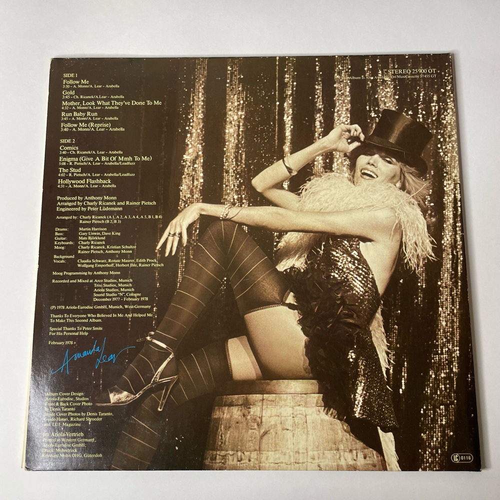 Винтажная виниловая пластинка LP Amanda Lear Sweet Revenge (Germany 1978) (Постер)