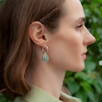Серьги Fiore Luna GREEN AVENTURINE LE1119 G/S