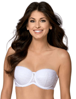 Бюстгальтер-балконет с пуш-ап вкладышами (Размер: 70E) (Цвет: белый)