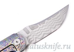 Нож Осаренко Дмитрий DOCK Prototype San Mai Timascusфотография - 6