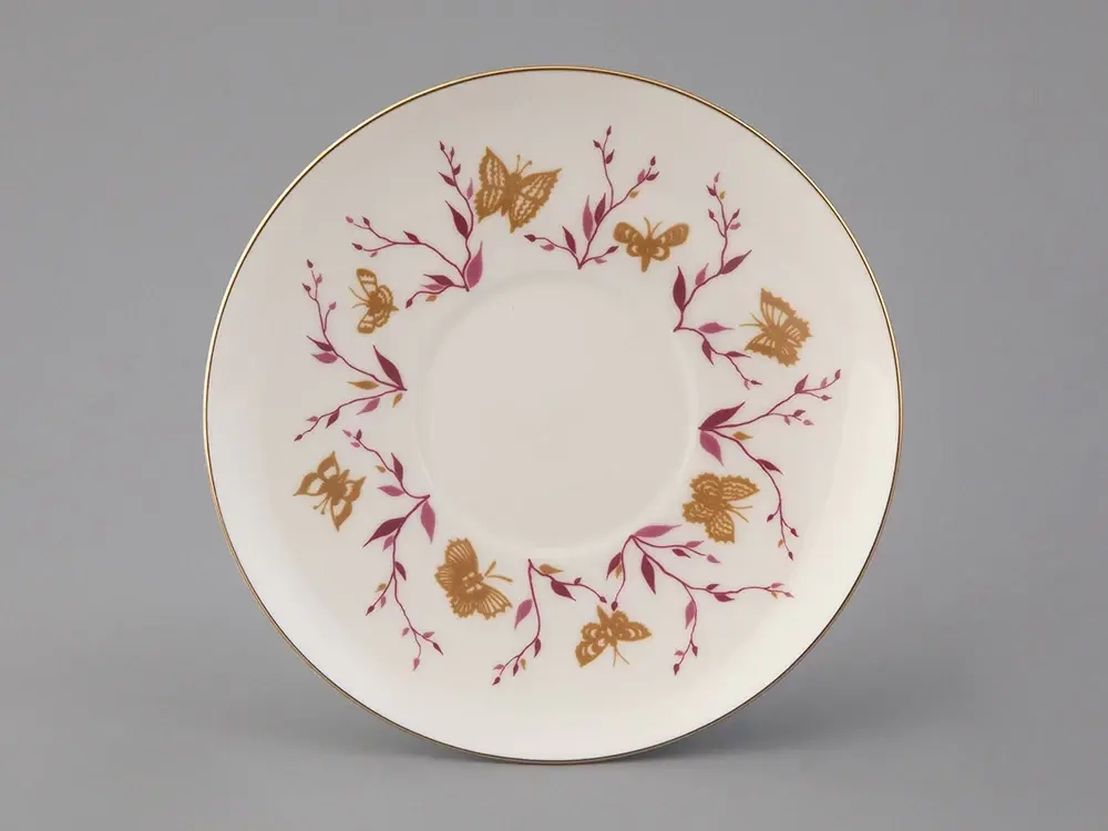 Чашка с блюдцем кофейная 165 мл форма Майская рисунок Розовые веточки арт. 81.13735.00.1