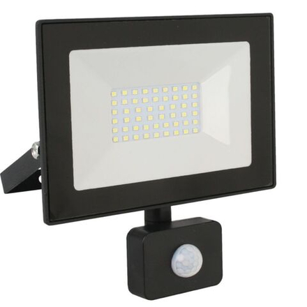 Прожектор светодиодный, Ultraflash, LFL-3002S C02, 30 Вт, 6500 К, IP65, 2100 Лм, дат движ., чер