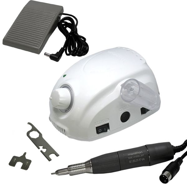 Аппарат для маникюра Marathon Champion 3 H35LSP с педалью, белый