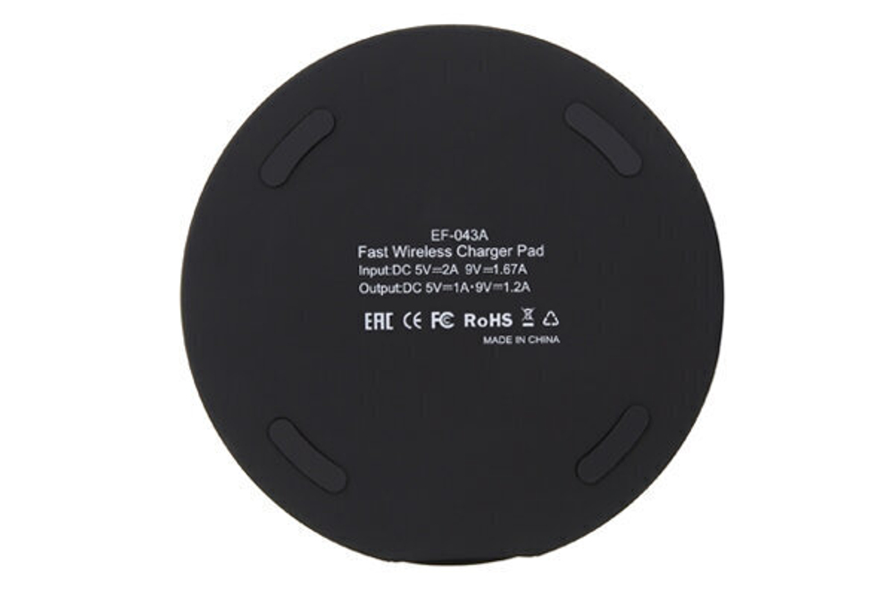 Быстрое беспроводное зарядное устройство Ainy EF-043A черное