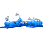 Коммерческий надувной батут "Тоннель дельфин"