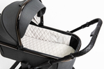 Детская коляска Peppy Tecla 3 в 1 с автокреслом Rise Milk Shadow Antrazit Chrome Edition (Графитовый)
