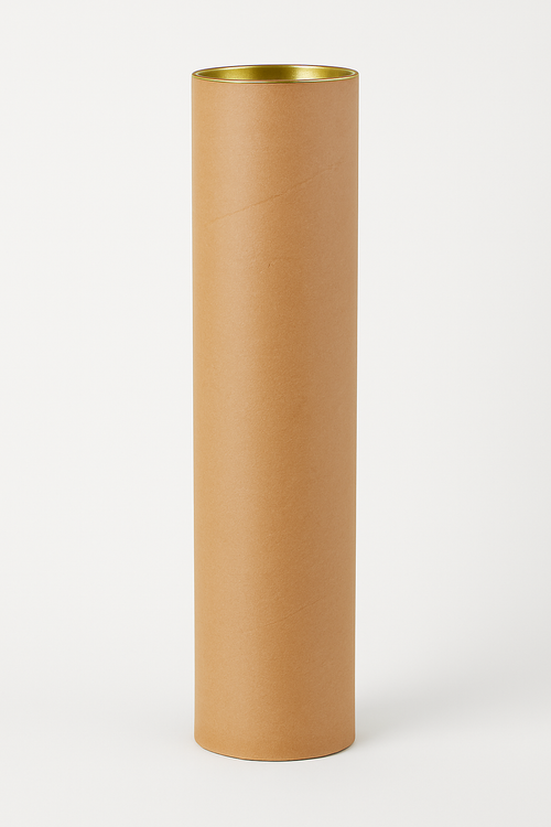 Картонный тубус с крышкой Ø80 мм, 450 мм