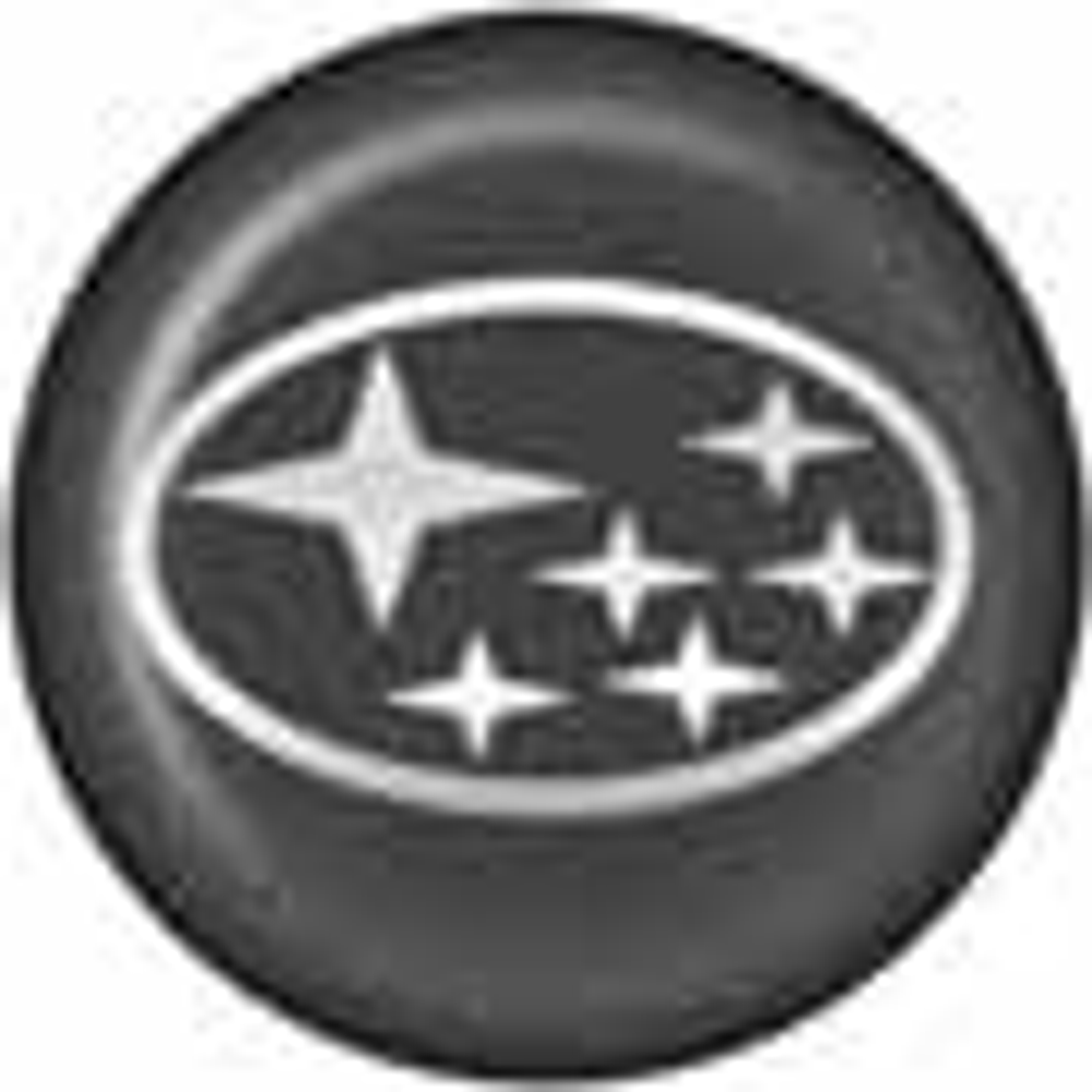 Наклейки  на колпаки D-6см - "Subaru" (объемная) голографическая (черный фон) (кт4шт) 02155