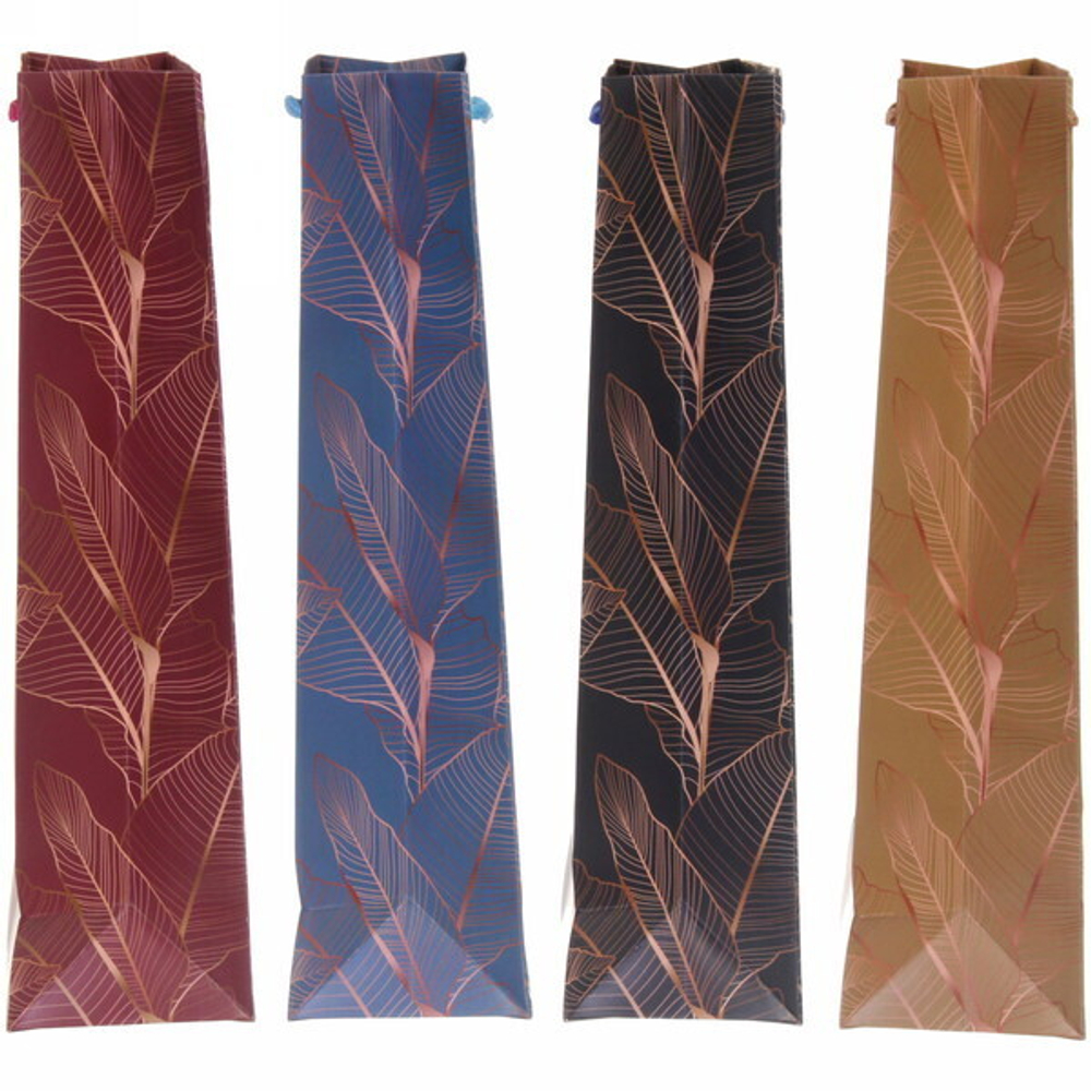 Пакет подарочный под бутылку «Голограмма» 12*35*9 см