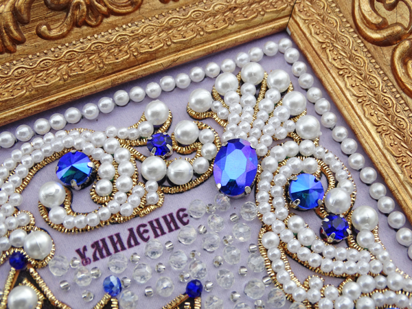 ЖС-2-ЗС Набор для вышивания хрустальными камнями Богородица Умиление (синий)