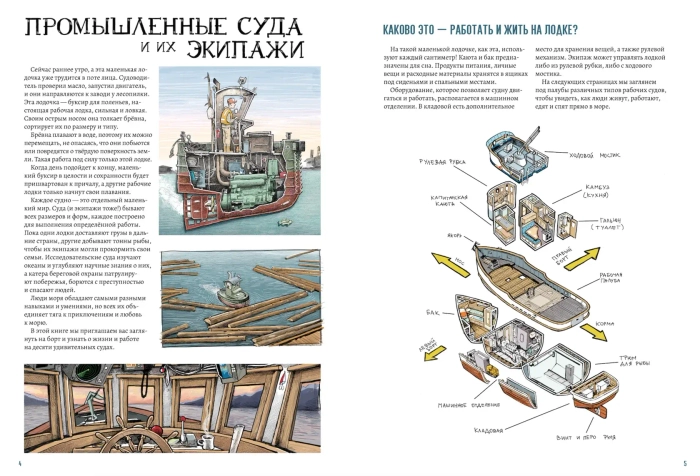 Рабочие лодки. Взгляд изнутри: 10 удивительных судов (non-fiction)