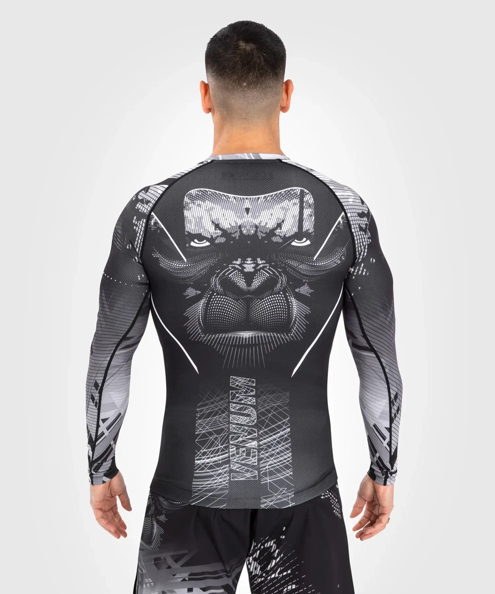 Рашгард Venum Gorilla Jungle LS Black/White