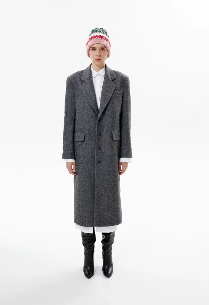 Классическое пальто, серый