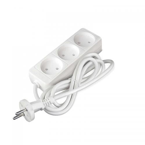 Удлинитель 3х1.5м без заземл. 10А IP20 2.2кВт ПВС