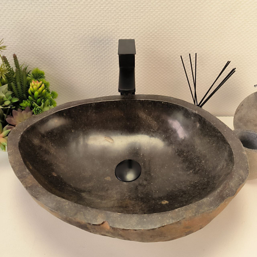 Раковина из речного камня RS-63177 (53*40*15)