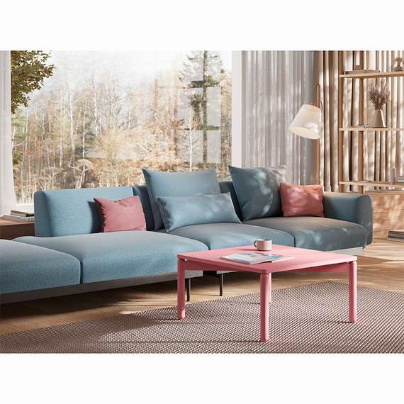 Столик кофейный Saga, 75х75 см, розовый