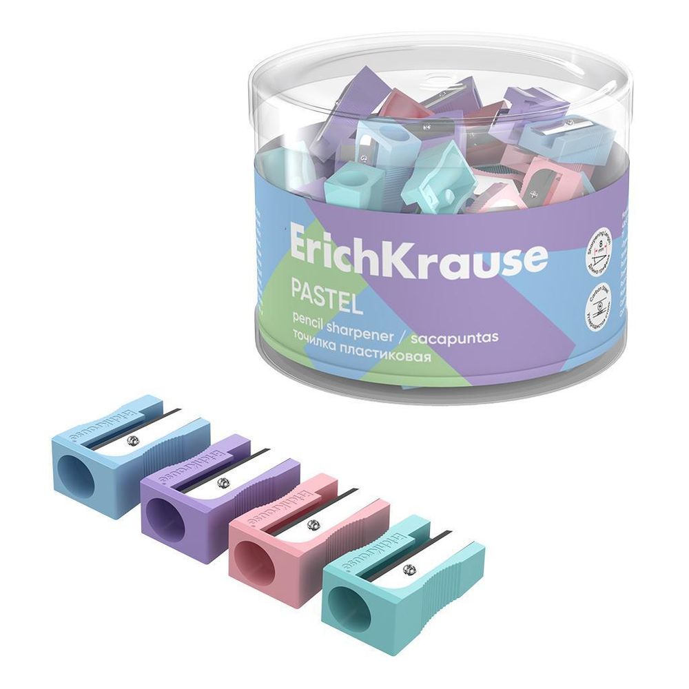 Точилка пластиковая ассорти &quot;EasySharp, Pastel&quot;(ErichKrause)