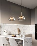 Подвесной светильник MT9128-1H gold/smoke