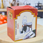 Набор для специй 3 предмета на подставке с салфетницей (80432)