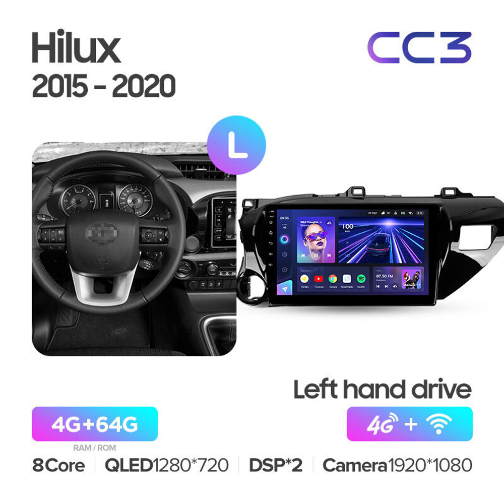 Teyes CC3 10" для Toyota Hilux 2015-2020