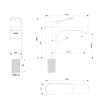 Смеситель для раковины WONZON & WOGHAND, Брашированное золото (WW-A40492-BG)