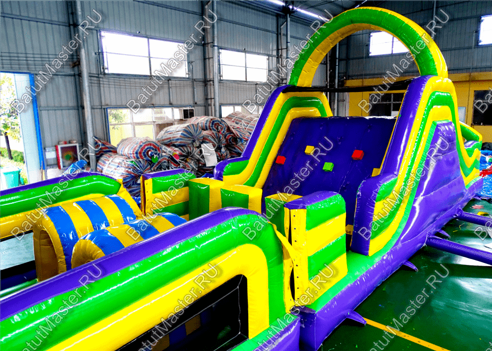 Надувной батут "Длинная полоса препятствий" 29*4*5 м