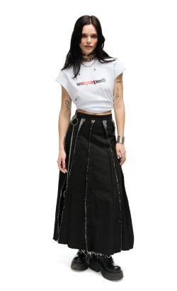 Юбка Макси из джинсы черная