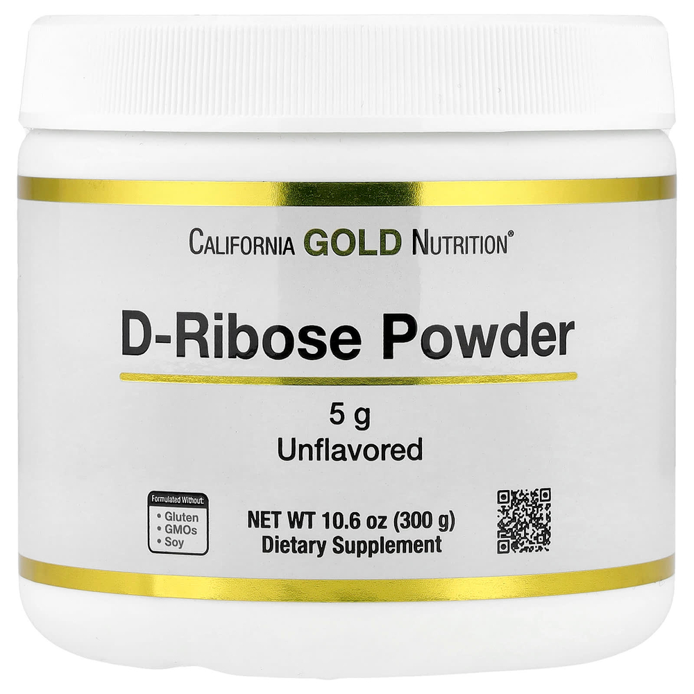 California Gold Nutrition, D-рибоза в порошке, без добавок, 300 г (10,6 унции)