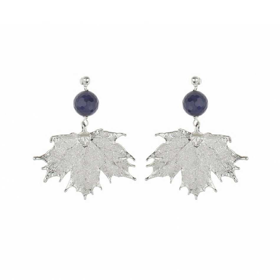 Серьги листья Ester Bijoux Канадский Клён OR904/40-S BW