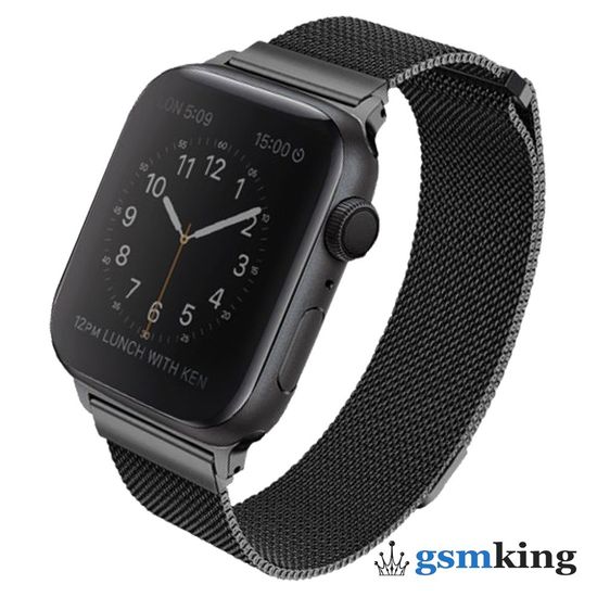 Uniq DANTE Milanese Loop for Apple Watch 42|44|45mm Black
