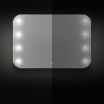 Гримерное зеркало с подсветкой Сальма, 80x55 см (сенсорный выключатель, 8 ламп в комплекте, смена цвета)