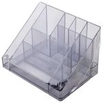 Подставка-органайзер BRAUBERG GRAND OFFICE, 9 отделений, 115х160х105 мм, тонированная серая, 238099, ОР11