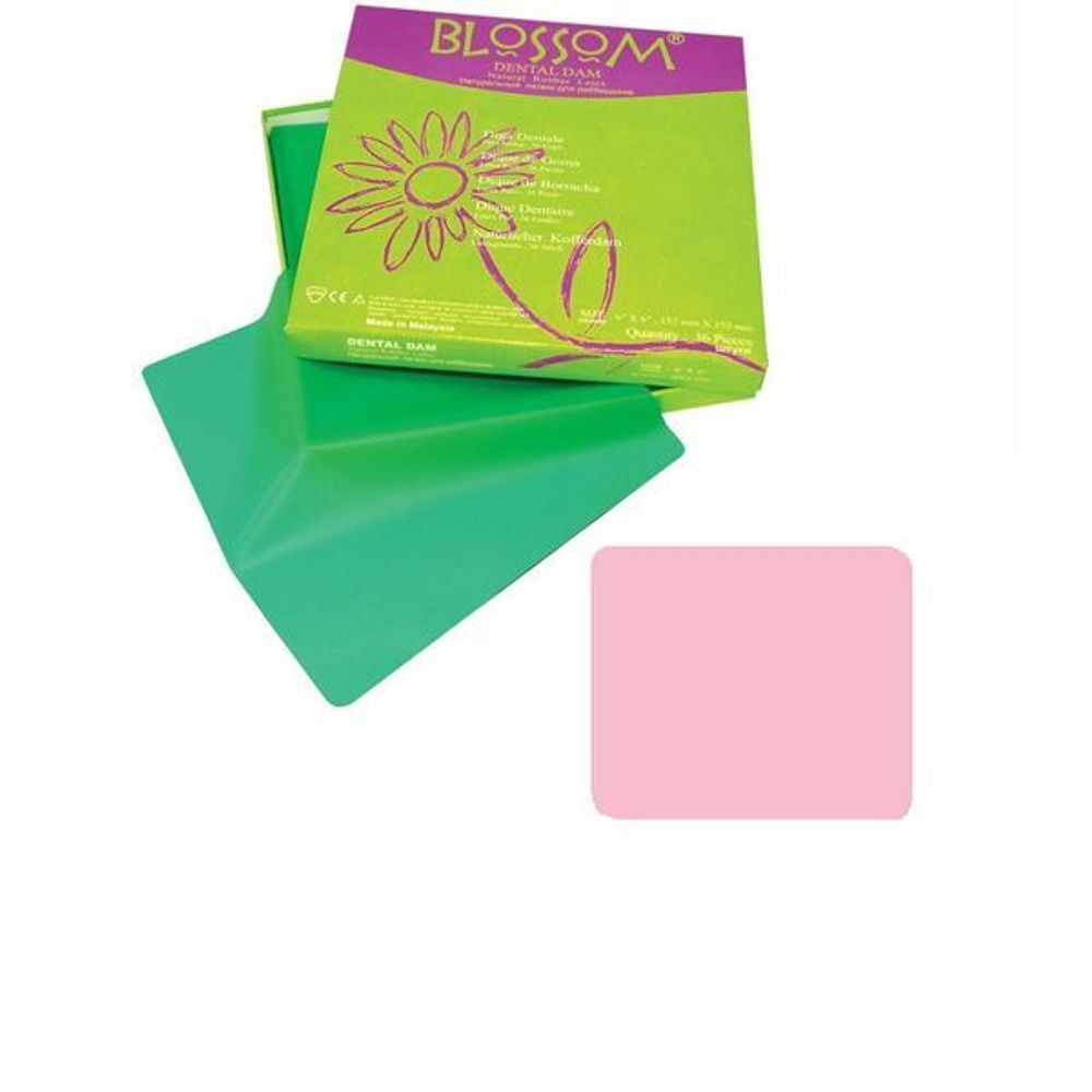 Раббер Дам-набор листов "Blossom" Розовый (36шт.) (средней толщины)